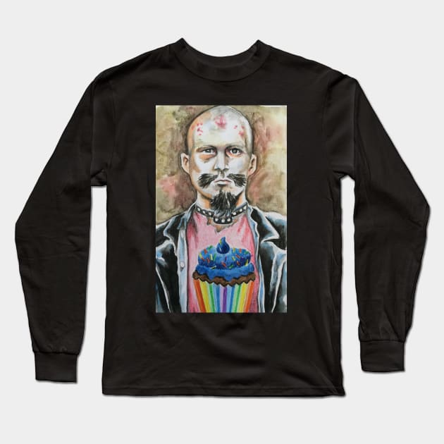 fun and frolic with GG Allin punk hardcore scum cupcakes Long Sleeve T-Shirt by charlesstat3